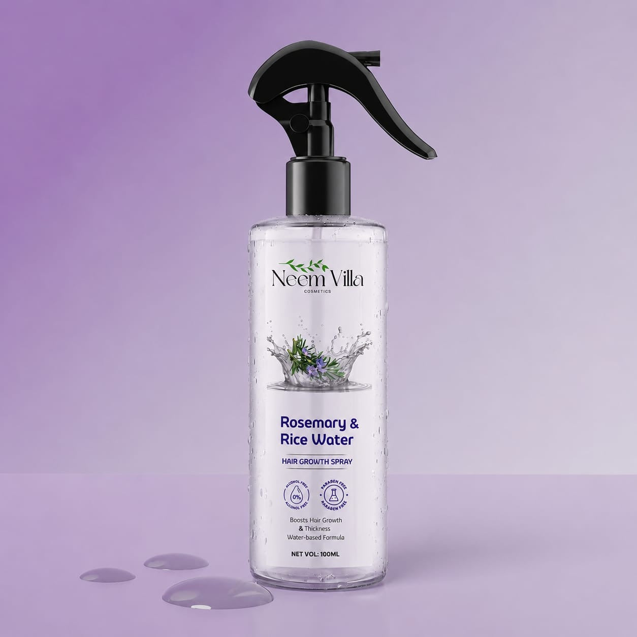 Neem Villa Rosemary & Rice Water Hair Growth Spray (100ml)